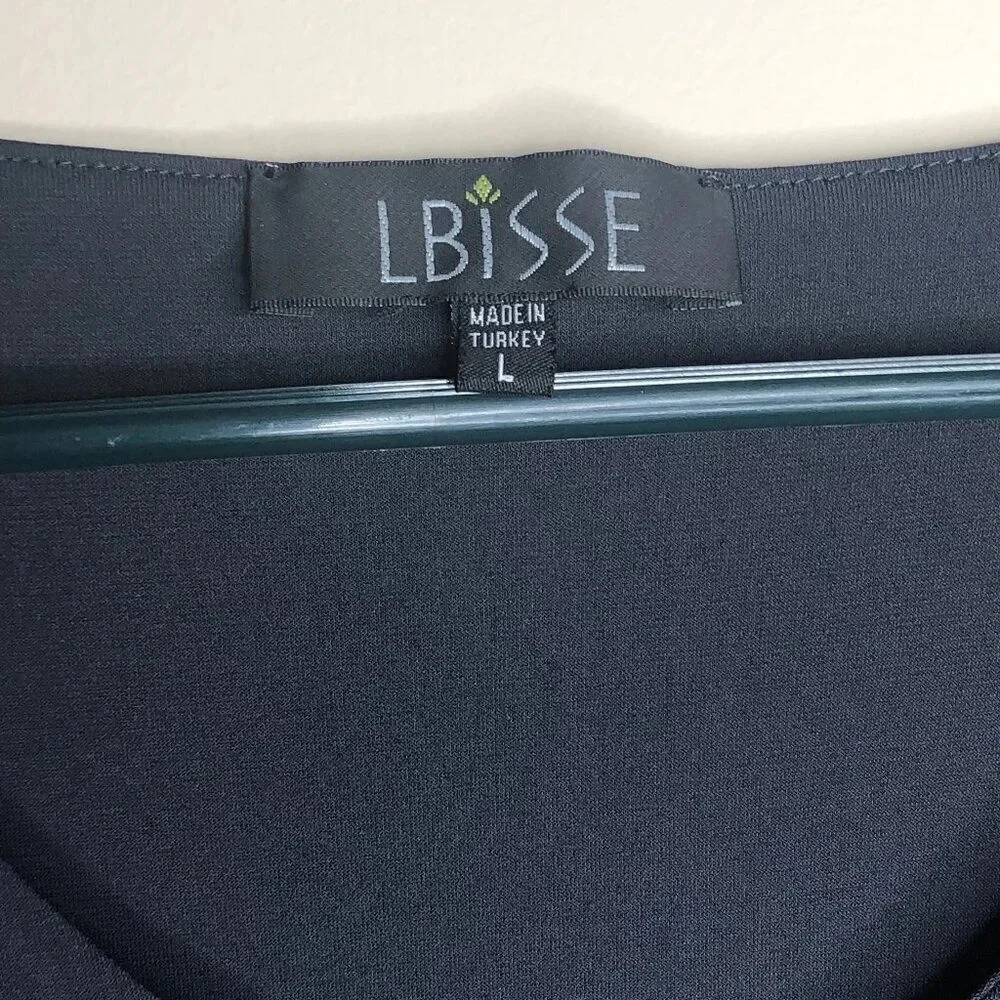 LBISSE V-neck Gray Top Size L - Picture 7 of 9